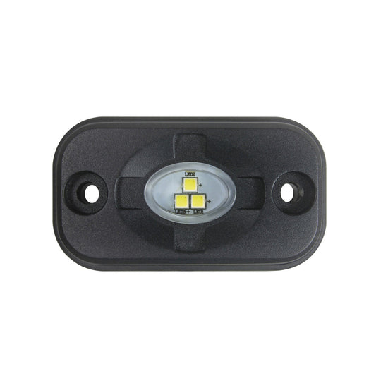 9W Flood Beam LED Rock Light – 77 x 44mm Each – Clear