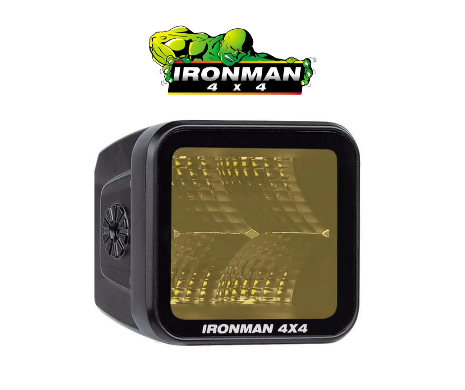 40W Bright Cube Spot Beam Amber LED Vehicle Lighting (Pair )