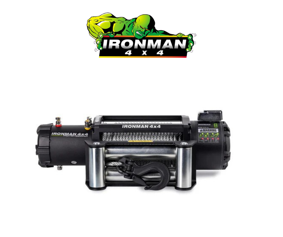 Ironman Frontier 9,500lb Winch with Low Maintenance Wire Rope