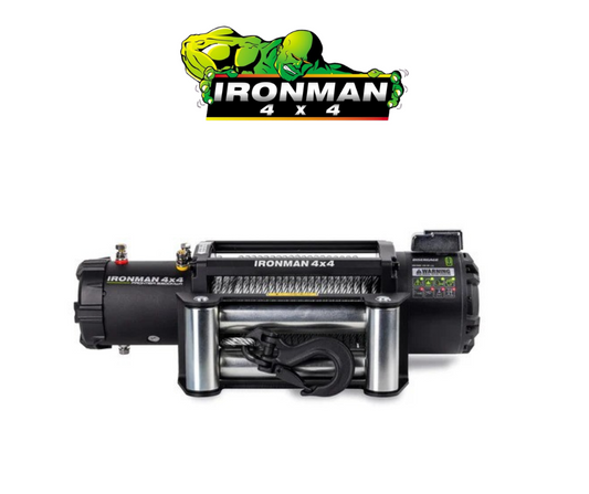 Ironman Frontier 9,500lb Winch with Low Maintenance Wire Rope