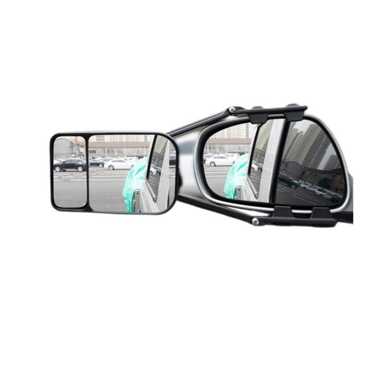 Dual View Rear-View Towing Side Mirror Extension – Car Trailer Blind Spot Enhancement