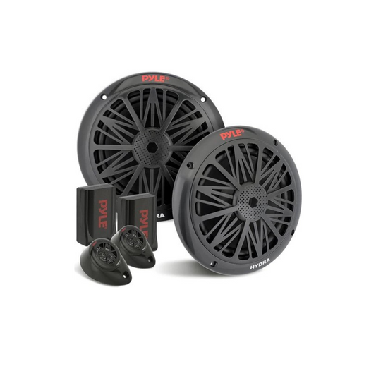 PYLE 200 Watt Marine Boat Speaker System – Weatherproof 6.5 Inch Dual 2-Way Speakers with Wide 85Hz-6kHz Frequency Response for Superior Outdoor Audio