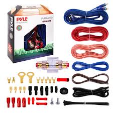 Pyle 1000W Boat Marine Outdoor Amplifier Wiring Kit – 8 AWG Gauge for Superior Power and Performance