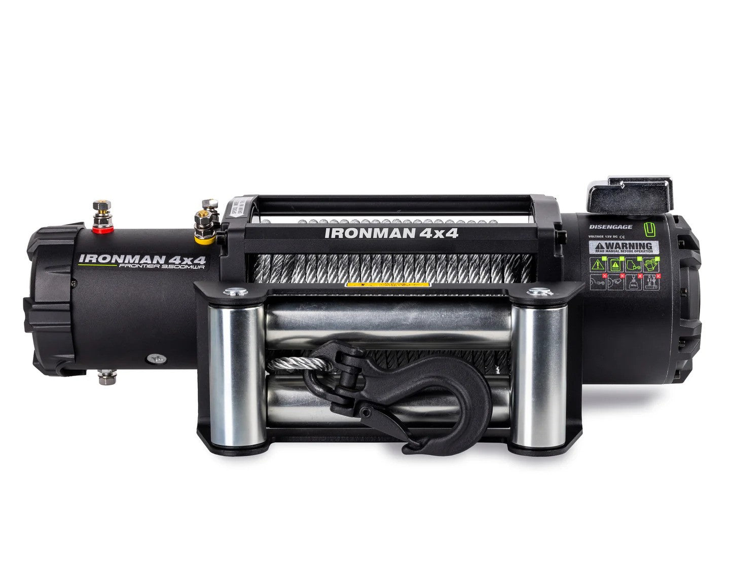 Ironman Frontier 9,500lb Winch with Low Maintenance Wire Rope