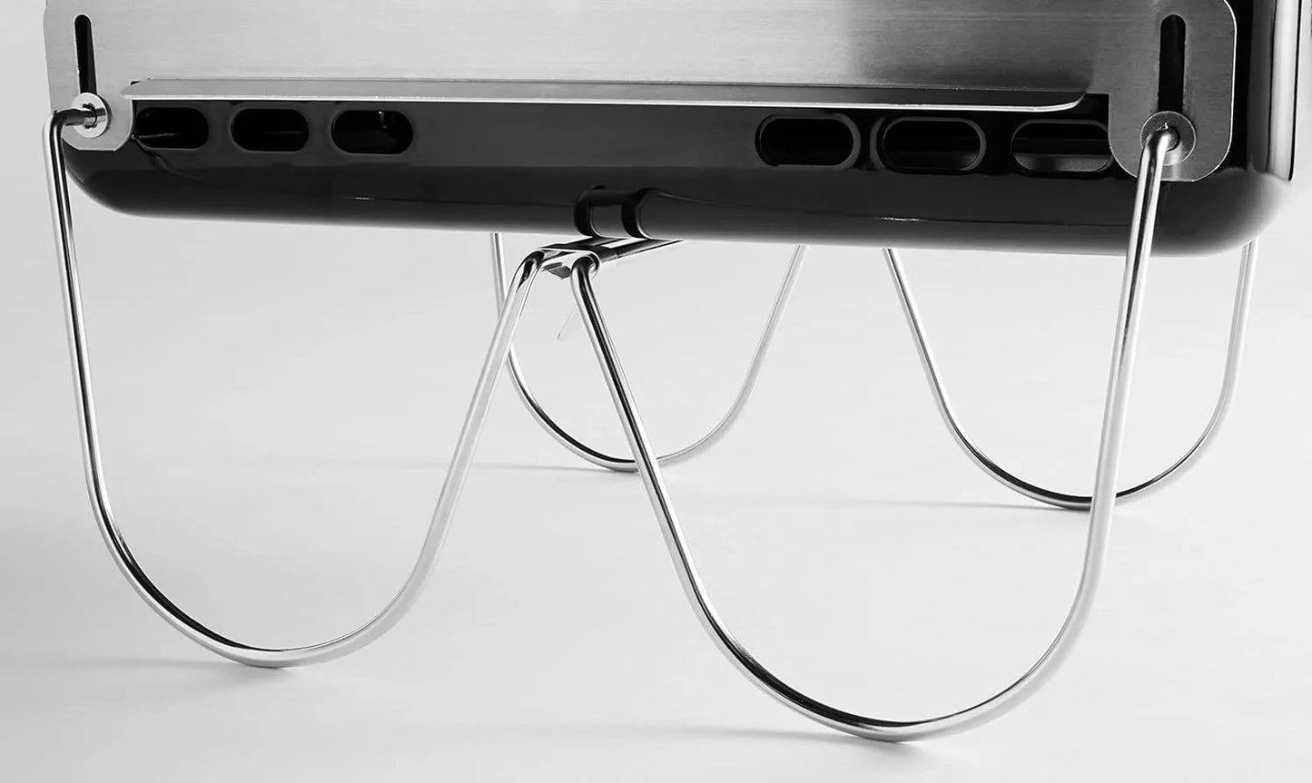 Weber Go-Anywhere Charcoal Barbeque Grill - Portable Tabletop Camping BBQ with Lid | Porcelain-Enameled Bowl | Lightweight Outdoor Stove - Black (1131004)