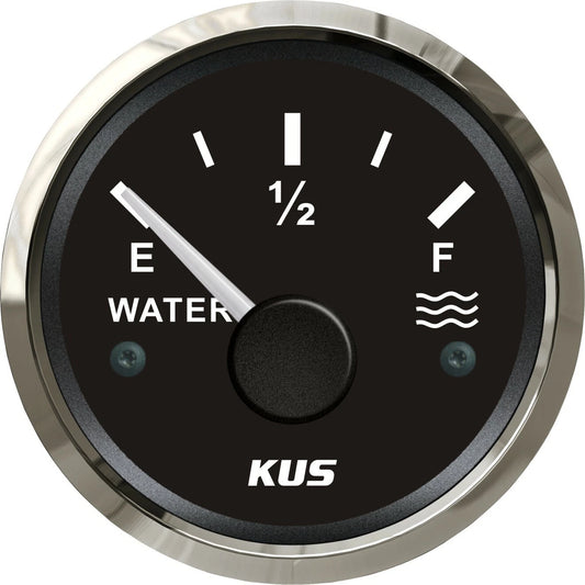 KUS Water Level Gauge Boat Marine Car Water Tank Level Indicator 52mm 0-190ohms