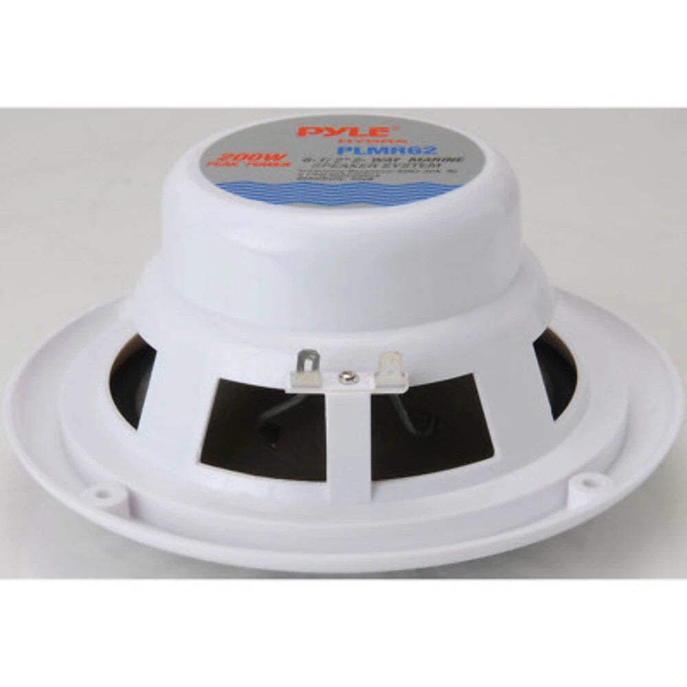 Pyle PLMR62 Marine Speakers – 6.5" Dual 2-Way Waterproof & Weather-Resistant