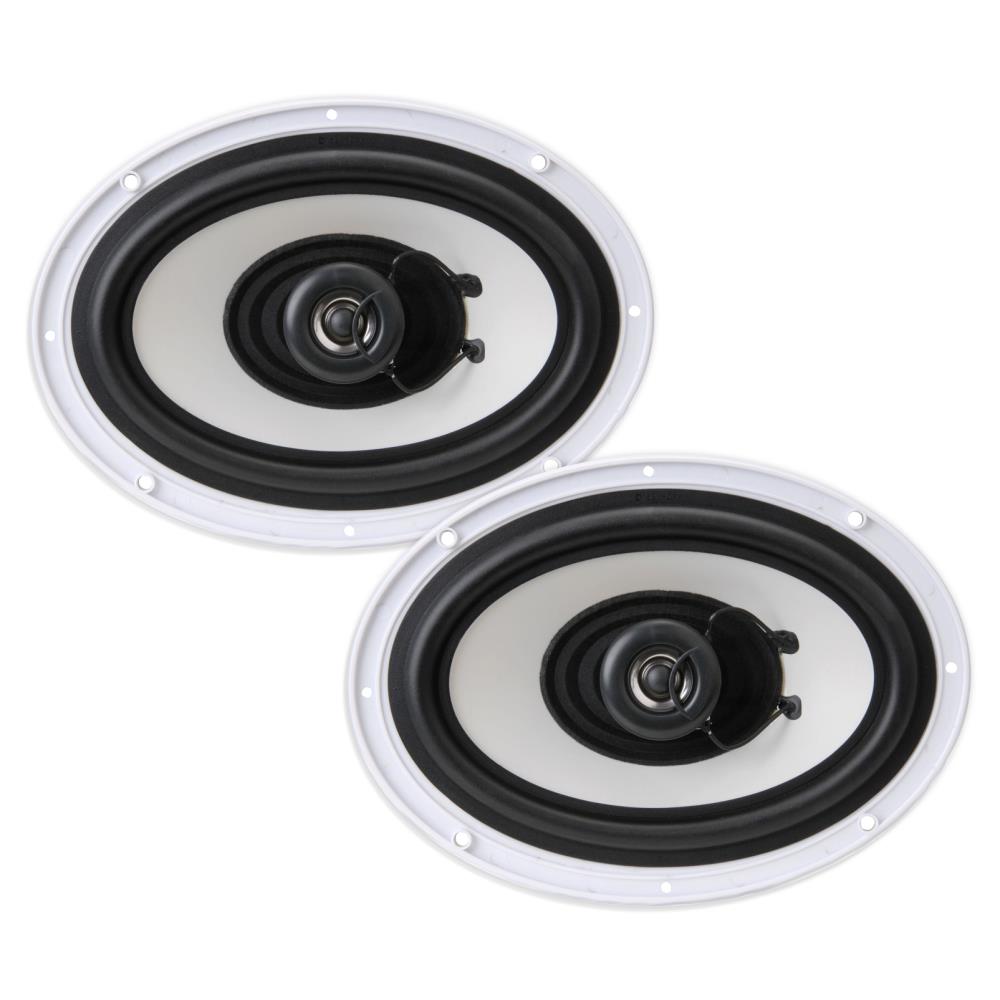 PYLE PLMR692 6x9” 260W Marine Outdoor 2-Way Coaxial Speakers – High-Performance White Speakers for Superior Sound