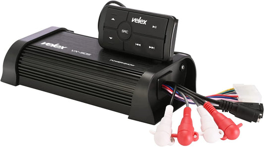 Velex VX502 Marine 4 Channel Class A/B Amplifier Media Stereo on Boats UTV ATV Golf Carts