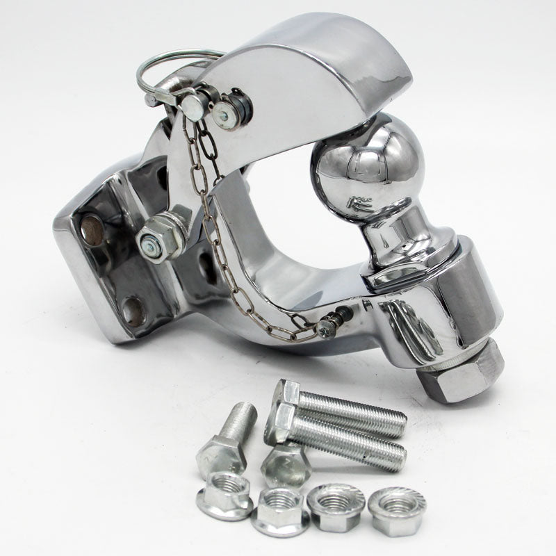 Pintle Hook & Ball Combination – Bolt-On, 16,000 lbs Hook Capacity with 2-Inch Ball, 10,000 lbs Ball Capacity