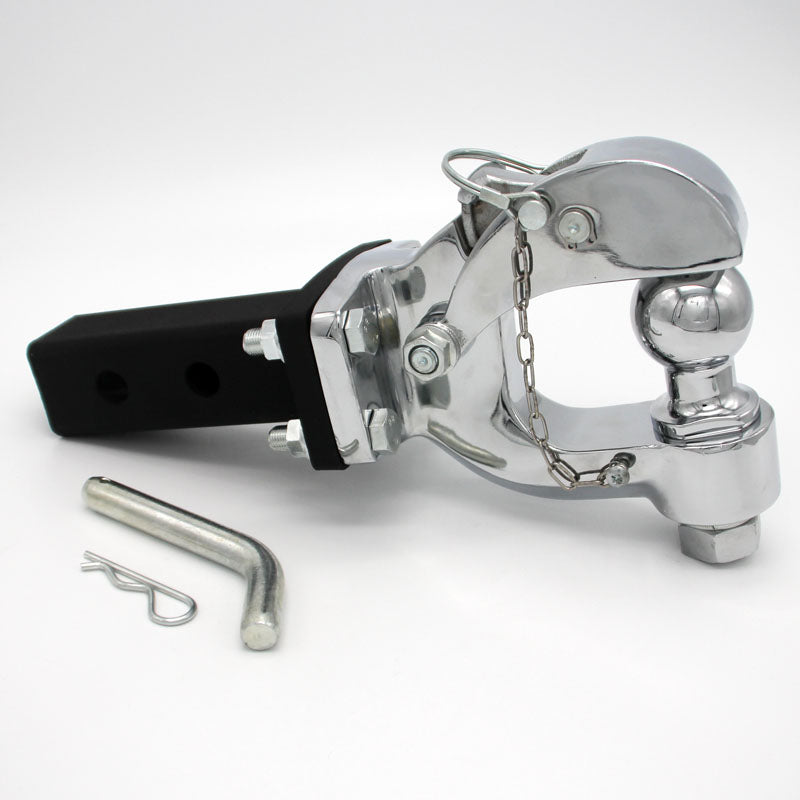 Pintle Hook & Ball Combination – Bolt-On, 16,000 lbs Hook Capacity with 2-Inch Ball, 10,000 lbs Ball Capacity