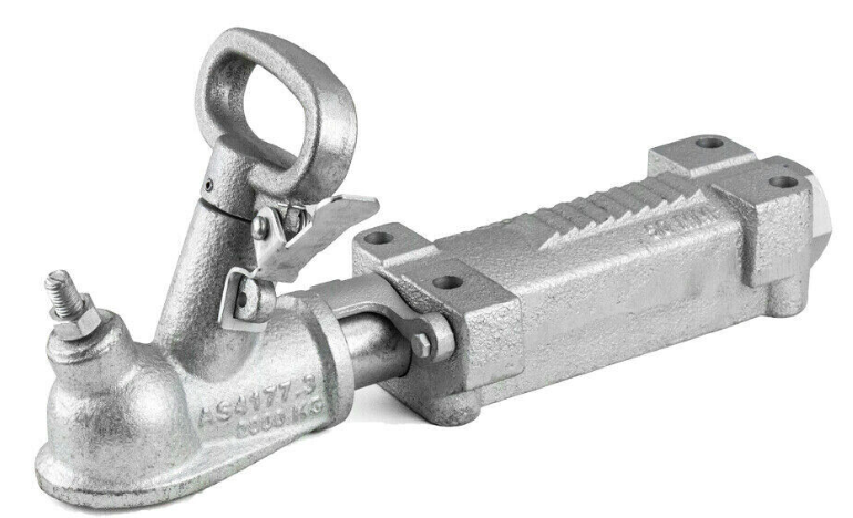 2000Kg Galvanised  Trailer Caravan Coupling suit 50mm Tow Ball, with Brake hitch ready