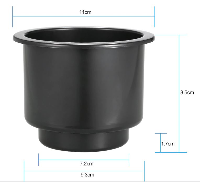 Recessed Drop-In Cup Holder – Versatile Drink Holder for Boat, Car, RV, Marine, and Yacht Use