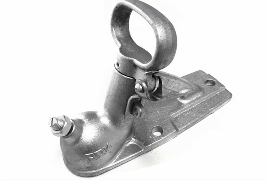 3-Hole Zinc Trailer Coupling Hitch – Quick Release, Bolt-On Design, 2000kg Capacity