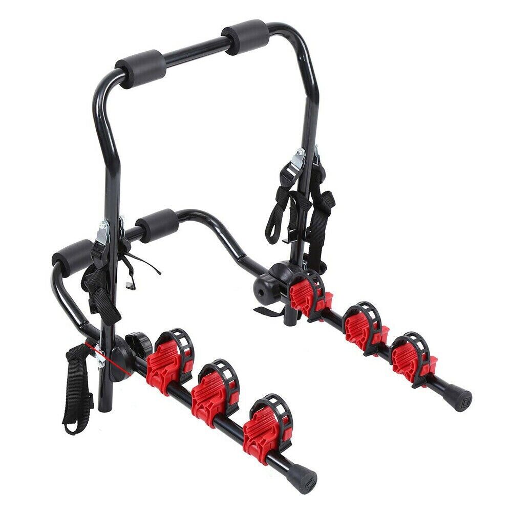 SUMMIT 3-Bike Universal Fit Cycle Carrier Rack – Ideal for Saloon, Hatchback & Estate Cars