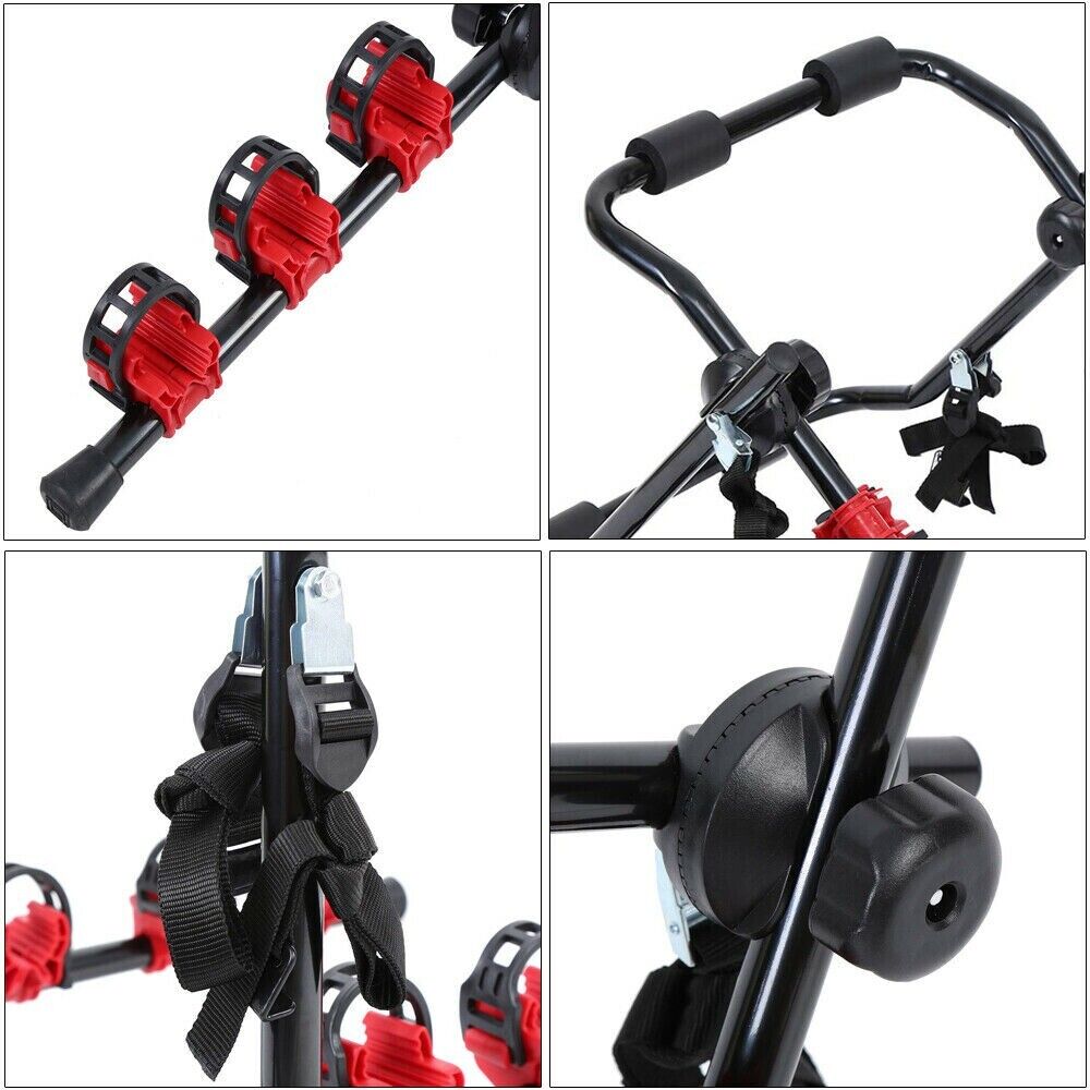 SUMMIT 3-Bike Universal Fit Cycle Carrier Rack – Ideal for Saloon, Hatchback & Estate Cars