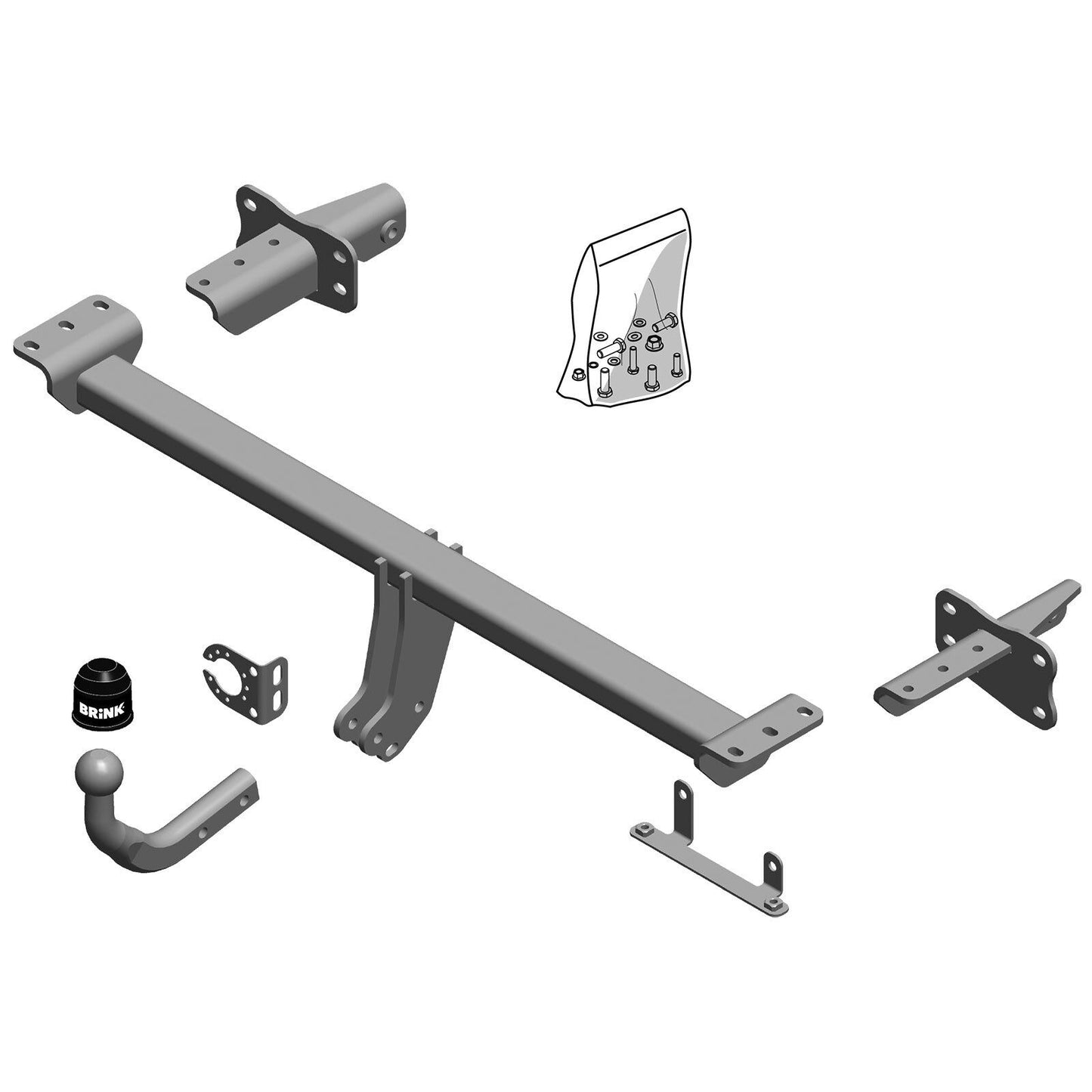 Mercedes C Class Saloon 2013-2021 - Swan Neck Tow Bar Brink