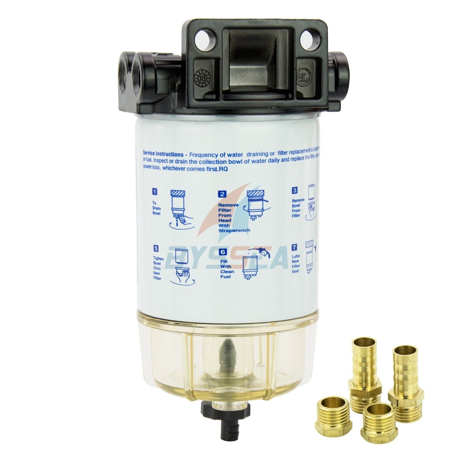 Outboard Fuel Filter | Marine Fuel Water Separator, Universal 10 Micron