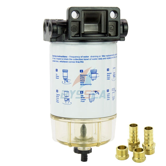 Outboard Fuel Filter | Marine Fuel Water Separator, Universal 10 Micron