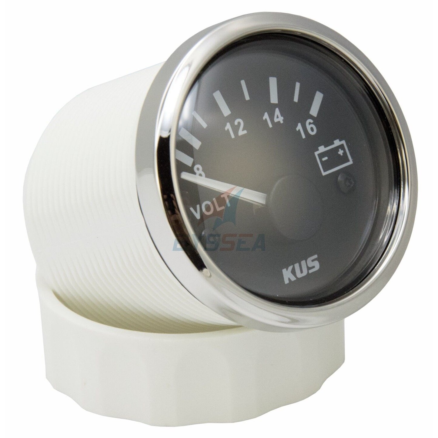 KUS Voltmeter Gauge | Stainless Battery Voltage Meter for Marine & Boat Applications