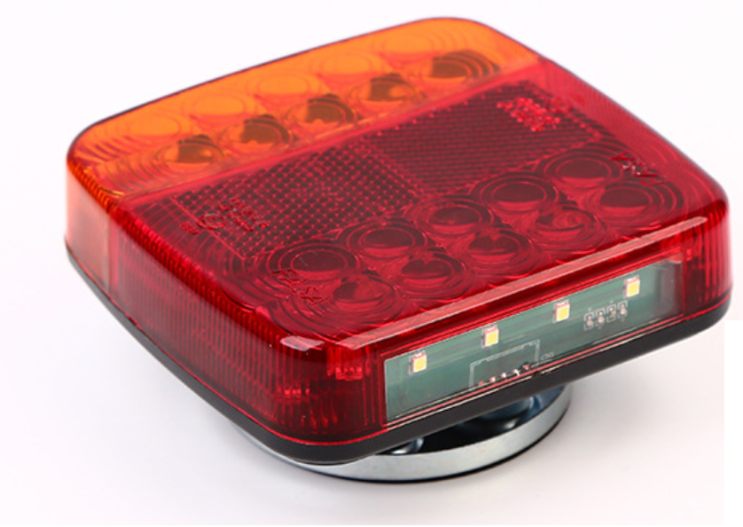 Wireless LED Rear Tail Lights – Battery Operated with USB Charging and Magnetic Mount for Towing Trailer
