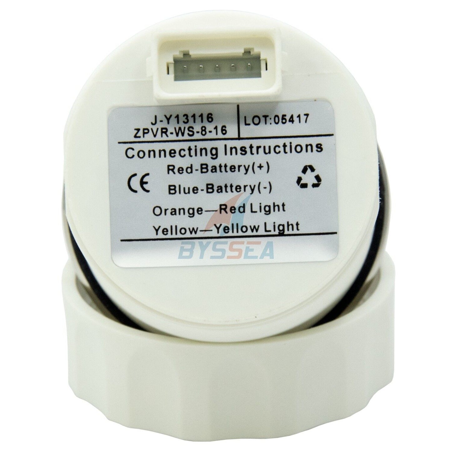 KUS Voltmeter | 8-16V Battery Gauge for Boat, Car, Truck, Marine (White)