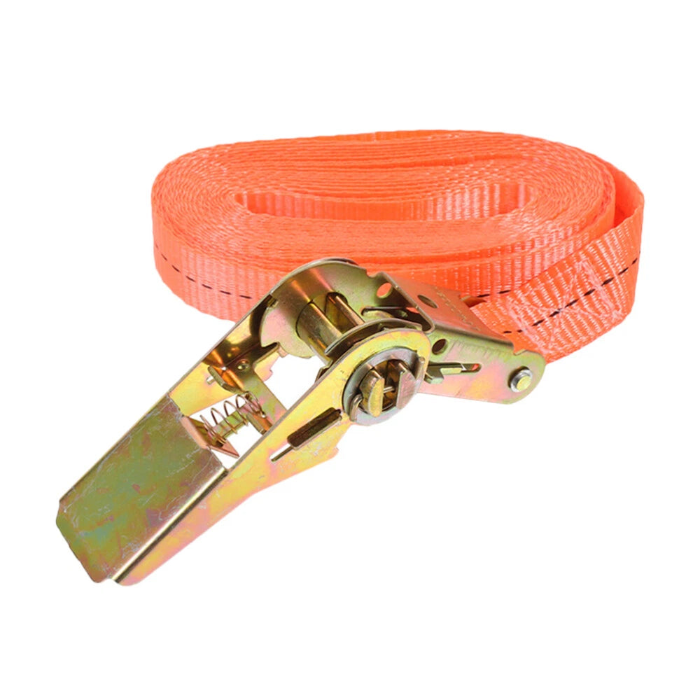 SPANSET WEARGUARD Ratchet Tie-Down Strap – 27ft X 2in, PVC Coated, 2000lb WLL – Orange