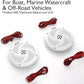 Pyle Marine Speakers – 5.25" 2-Way Waterproof & Weather-Resistant Outdoor Audio System with LED Lights, 180W – 1 Pair (PLMRS53WL)
