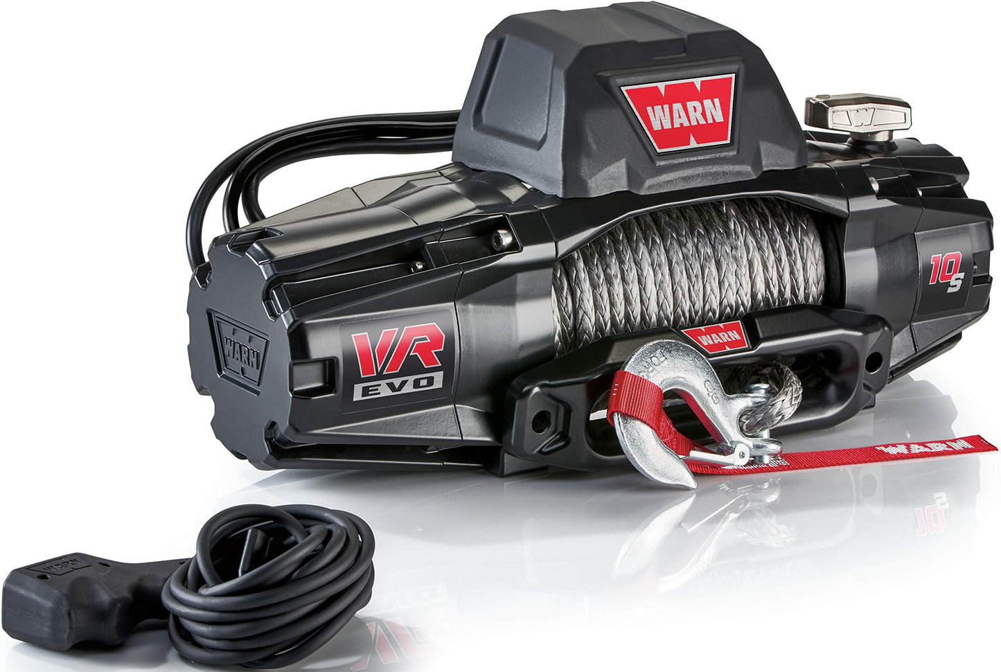 WARN VR EVO 10s 12V Electric Winch - 10,000 lbs Capacity, Synthetic Rope, Wireless Remote