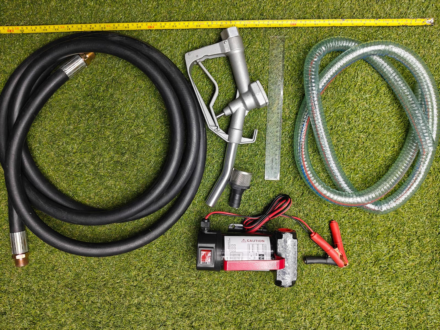 Diesel Electric Fuel Transfer Pump Oil Dispenser with Nozzle Hoses Kit