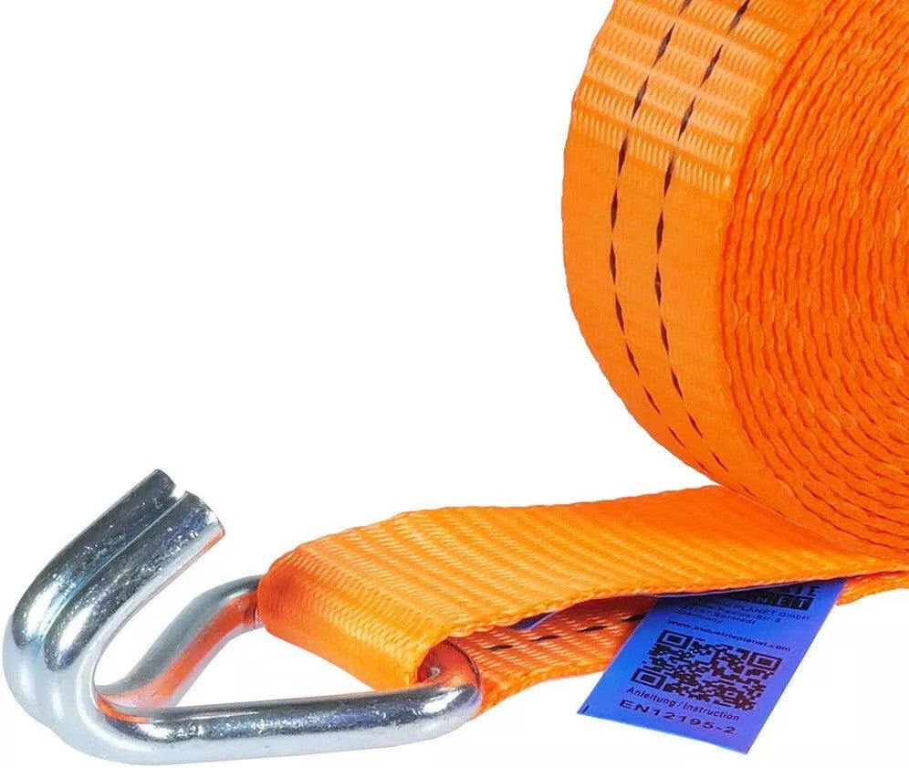 PCFX Heavy-Duty Ratchet Tie Down Straps, 6m Total Length, 4 Ton Capacity, Polyester, 25mm Width