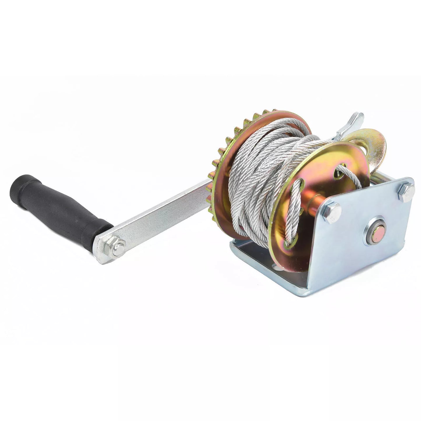 600lbs Manual Boat Marine Trailer Caravan Hand Powered Winch with 10M Wire Cable - GB Standard