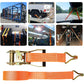 Heavy-Duty Ratchet Tie-Down Straps – 50mm x 6M, 2 Ton Capacity, Orange | Ideal for Lashing Cargo & Luggage