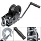 Heavy-Duty 3500lbs Marine Hand Winch – Includes Strap, Cable, and Hook for Boat Trailer – Portable and Reliable