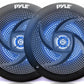 Pyle 6.5" Marine Speakers PLMRS63WL – 240W Waterproof with LED Lights