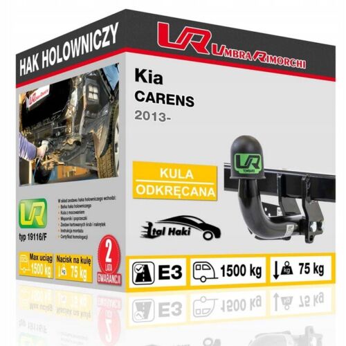 Kia CARENS Fixed Towbar or Detachable 2021 2022 2023  + 12N Wiring 19116/F UMBRA