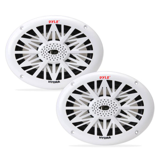 PYLE PLMR692 6x9" 260W MARINE OUTDOOR 2-WAY WHITE COAXIAL SPEAKERS