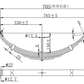 Trailer Suspensions Leaf Black ,  1.5T capacity each , slipper type