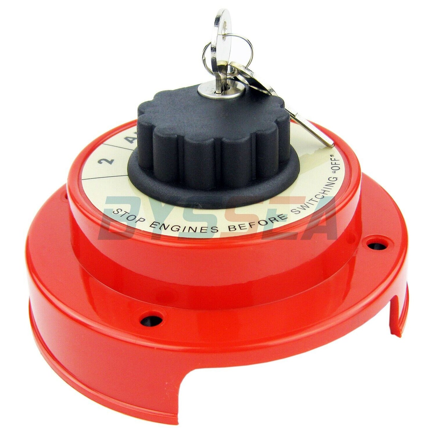 Marine Dual Battery Selector Switch Boat Safety Disconnect Switch with Key Lock