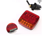 Wireless LED Rear Tail Lights – Battery Operated with USB Charging and Magnetic Mount for Towing Trailer