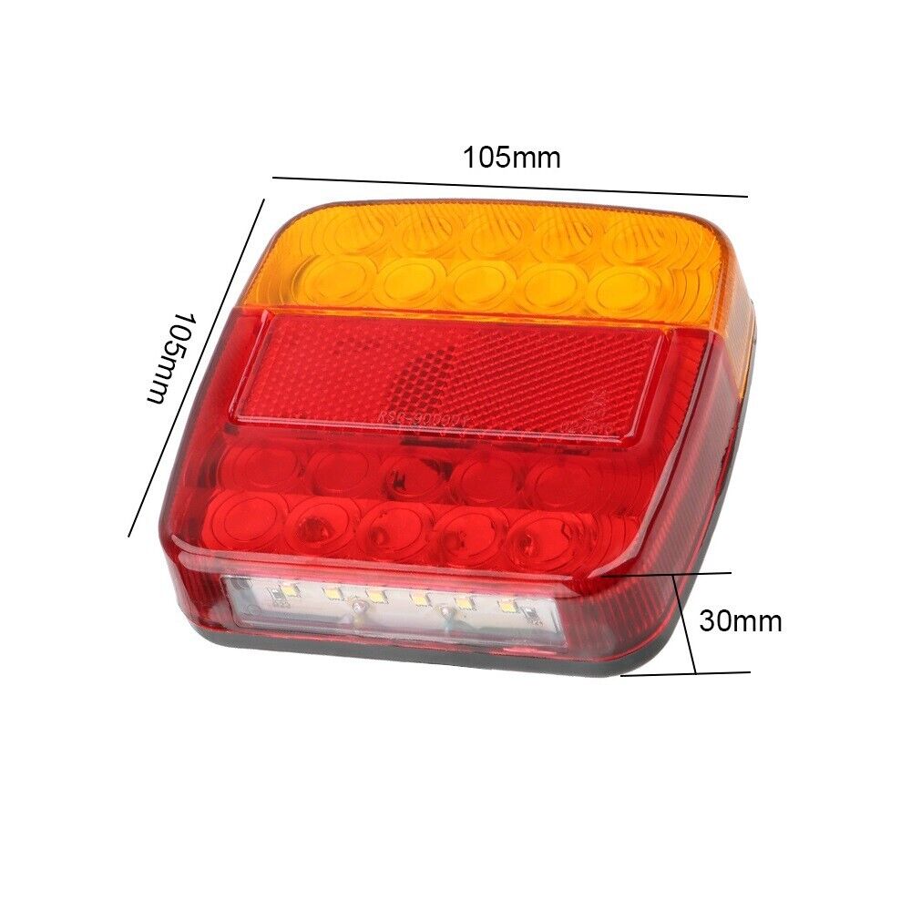 Wireless Led Rear Tail Lights Battery Operated USB Magnetic Tow Towing Trailer