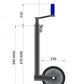 48mm Trailer Ribbed heavy duty jockey wheel and clamp massive 750KG Nose weight
